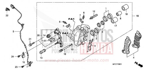 FRONT BRAKE CALIPER (VT750C2S) VT750C2SA de 2010